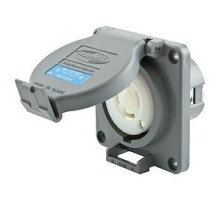 HUBBELL-KELLEMS DIV  HBL2720SW               RECEPTACLE SHROUDED WATERTIGHTTWIST LOCK 3P4W 30A 3-PHASE  250VAC GREY