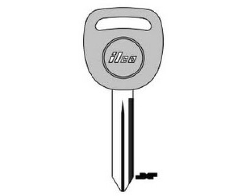 KABA ILCO CORP  B102-P NP A09  AJ00000097              Vehicle Key Blank, Plastic Head, Brass, Nickel Plated, 9 Price Group, For General Motors