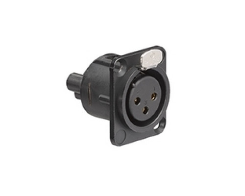 LEVITON  41297-XL3               XLR Connector, 3-Pole, Female Receptacle, Locking, Screw Terminal, Castzn