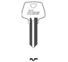 KABA ILCO CORP  1010U NP A13  AA44835002              Cylinder Lock Key Blank, 5-Pin, Brass, Nickel Plated, 13 Price Group, For Sargent