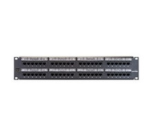 LEVITON  69586-L48               Cat 6 Flat 110-Style Patch Panel, 48-Port, 2RU, Magnifying Lens Holder