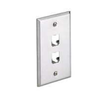 PANDUIT  CFP2SY               Mini-Com Stainless Steel Faceplate 2 Port
