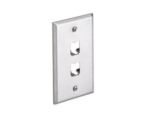 PANDUIT  CFP2SY               Mini-Com Stainless Steel Faceplate 2 Port