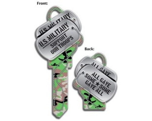 LUCKY LINE PRODUCTS INC  B141K               House Key, Kwikset, Dog Tags, Brass, Enamel Coating, 1 each per Card