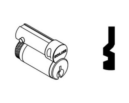 SCHLAGE ALLEGION BRAND  23-030-E 606        Door Lock Cylinder, Conventional, FSIC, E Keyway, Satin Brass