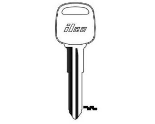KABA ILCO CORP  MZ22 NP A03  AF01282002              Vehicle Key Blank, Brass, Nickel Plated, 3 Price Group, For Mazda