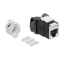 LEVITON  61UJK-SW6               Mod Jack, Atlas-X1, Category 6 UTP Connector, With Shutters, White