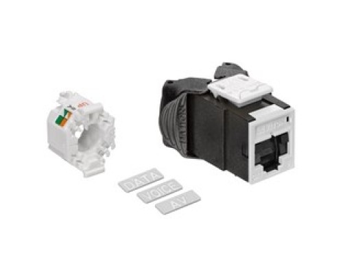 LEVITON  61UJK-SW6               Mod Jack, Atlas-X1, Category 6 UTP Connector, With Shutters, White