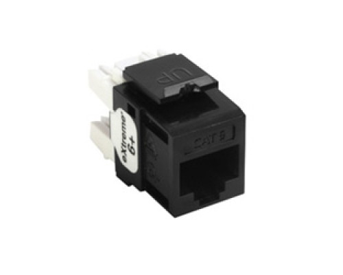 LEVITON  61110-RE6               eXtreme 6+ QuickPort Connector, Category 6, Black