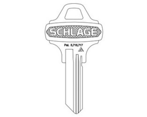 SCHLAGE ALLEGION BRAND  35-009-C135        Door Lock Cylinder Key Blank, Classic, Conventional, Everest, Embossed, Standard, C135 Keyway, Nickel Silver