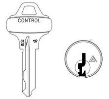 SCHLAGE ALLEGION BRAND  35-003-C123        Door Lock Cylinder Key Blank, Classic, Conventional, Everest, Embossed, Standard, Control, C123 Keyway, Nickel Silver