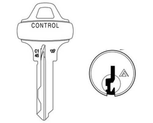 SCHLAGE ALLEGION BRAND  35-003-C123        Door Lock Cylinder Key Blank, Classic, Conventional, Everest, Embossed, Standard, Control, C123 Keyway, Nickel Silver