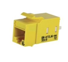 ORTRONICS  KT2J6-44               Category 6 Keystone Jack, Lacing Cap Termination, Yellow