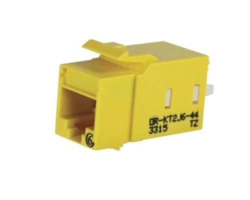 ORTRONICS  KT2J6-44               Category 6 Keystone Jack, Lacing Cap Termination, Yellow