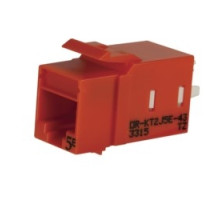 ORTRONICS  KT2J5E-43  OR-KT2J5E-43              Category 5E Keystone Jack, Lacing Cap Termination, Orange