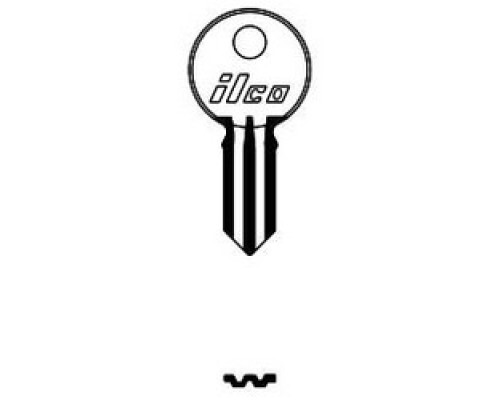 KABA ILCO CORP  1041P NP A14  AA25128012              Cylinder Lock Key Blank, Double-Sided, Brass, Nickel Plated, 14 Price Group, For Illinois