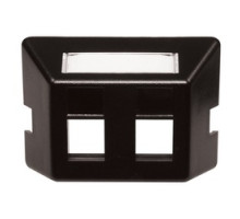 HUBBELL PREMISE WIRING  FP2BK               Plate, Furniture, Std, 2Port, Black
