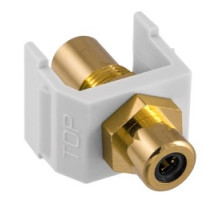 HUBBELL PREMISE WIRING  SFRCBKFFW               RCA Connector, Female to Female, BlackInsulator, White Housing