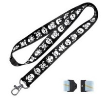 LUCKY LINE PRODUCTS INC  C209               Key Lanyard, Designer, Skull, 17-1/2