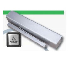 ARROW LOCK  7936SR AL               Powered Door Operator, Push Side, 1 to 4 Closer Size, Aluminum Enamel, With Radio Frequency, Power Cord, Receiver, Without Button