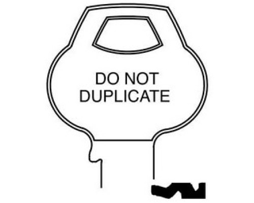 CORBIN RUSSWIN INC  L4-6PIN-12               Door Lock Key Blank, Cylinder, Single-Section, Standard, 6-Pin, Z-Class Bitting, DND Bow