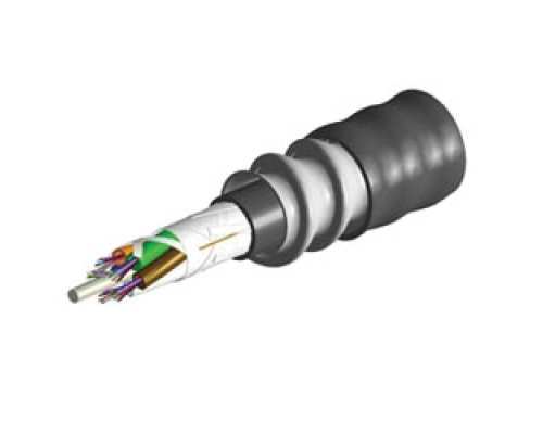 COMMSCOPE ENTERPRISE SOLUTIONS  760140939  P-024-LZ-8W-F12BK/25D              Fiberguard, Indoor/Outdoor, Plenum Rated, 24 Fiber, Gel-Free, Stranded Loose Tube Cable With Aluminum Interlocking Armor Containing A Plenum Rated Outer Jacket