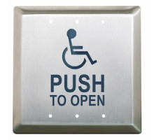 CAMDEN DOOR CONTROL  CM-45/4               Door Activation Device Push Plate Switch, Square, SPDT, Momentary, 12/24 Volt AC/DC, 4-1/2