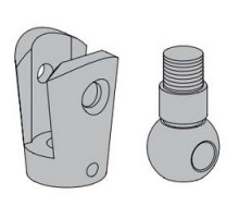 LCN CLOSERS  SEM7810-514 ALUM               Door Holding Coupler Assembly Kit, Aluminum, With Coupler Link and Ball Pivot, For Heavy Duty Electrically Controlled Door