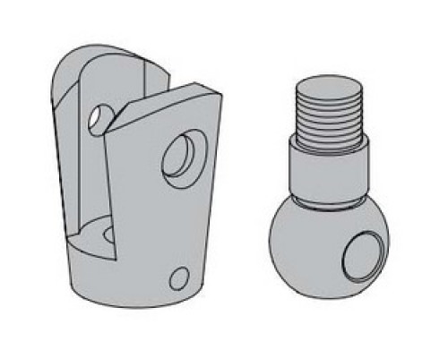 LCN CLOSERS  SEM7810-514 ALUM               Door Holding Coupler Assembly Kit, Aluminum, With Coupler Link and Ball Pivot, For Heavy Duty Electrically Controlled Door