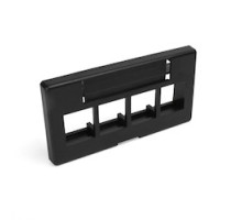 LEVITON 49910-SE4        QuickPort Modular Furniture Faceplate, 4-Port, Black, Includes 1 Blank Insert, Compatible with Steelcase, Haworth, HON, and Others, Compatible with Herman Miller when G1189A Reducer from Herman Miller is u