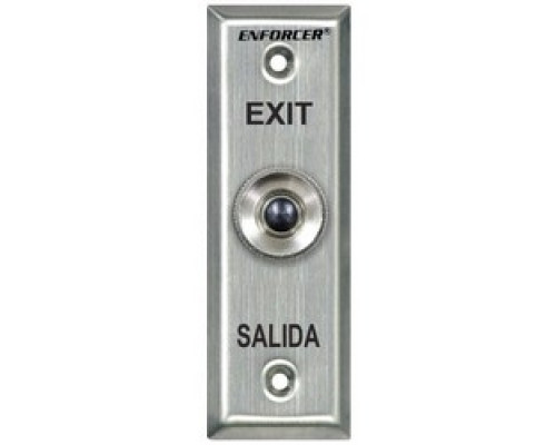 SECO-LARM USA INC  SD-7101KBPE1Q               Request-To-Exit Plate, Slimline, Exit/Salida, SPST, 1 Ampere at 125 Volt AC NC Contact, 1-1/2