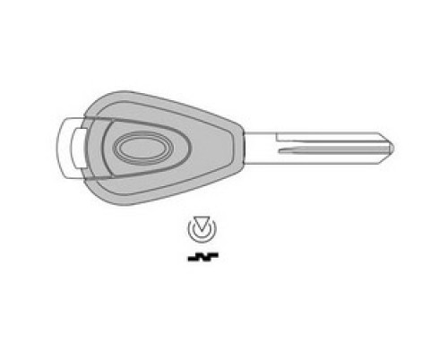 KABA ILCO CORP  SUB4-PT NS               Vehicle Key Blank, Transponder Key, Brass, Nickel Plated, For Subaru