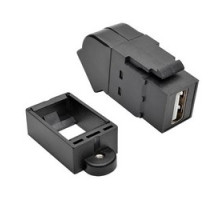 TRIPP LITE U060-000-KPA-BK        USB 2.0 All-in-One Keystone/Panel Mount Angled Coupler F/F , Black
