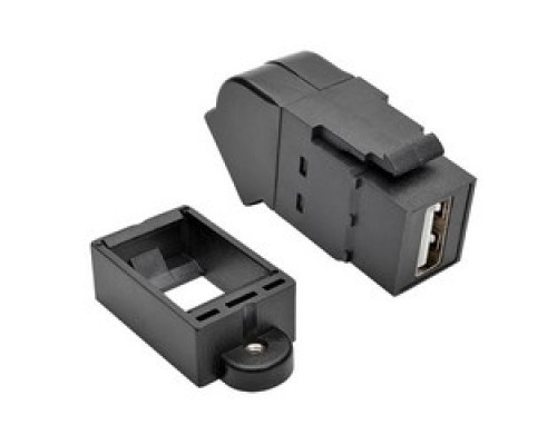 TRIPP LITE U060-000-KPA-BK        USB 2.0 All-in-One Keystone/Panel Mount Angled Coupler F/F , Black