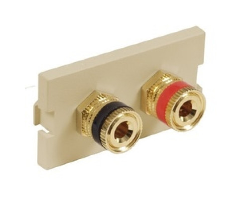 HUBBELL PREMISE WIRING  IMSP1EI               iStation Module, Red and Black SpeakerPosts, 1-Unit, Electric Ivory