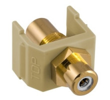 HUBBELL PREMISE WIRING  SFRCWFFEI               Snap-Fit, Audio/Video Connector, RCA Gold Pass-thru, F/FCoupler, White/Electric Ivory