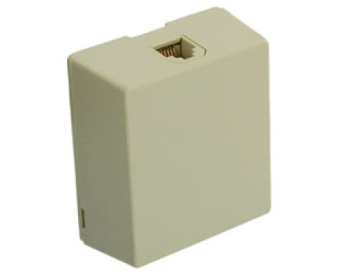 LEVITON  4625A-26I               Type 625A2 Surface Mount Jack, 6-Position 6-Conductor, Screw Terminal, Ivory