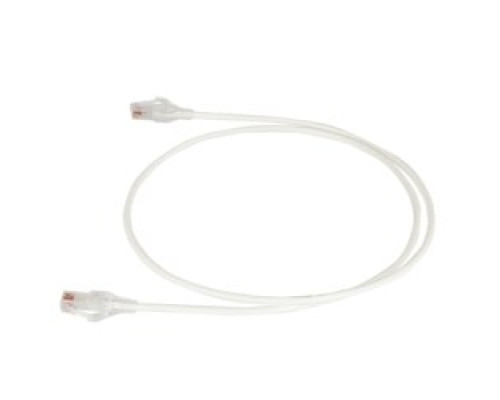 ORTRONICS  RDC615-09               RDC 6 Modular Patch Cord, White, 15’, Reduced Diameter, 28 AWG, Cat6 Channel Four-pair UTP Stranded PVC/CM