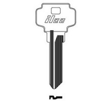 KABA ILCO CORP  D1054KA NP A05  DE8              Cylinder Lock Key Blank, Brass, Nickel Plated, 5 Price Group, For Dexter/Master
