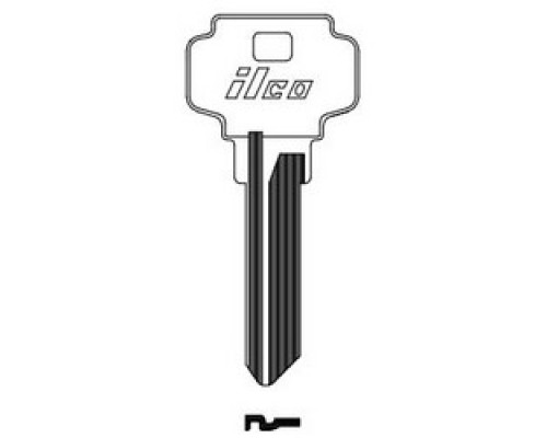 KABA ILCO CORP  D1054KA NP A05  DE8              Cylinder Lock Key Blank, Brass, Nickel Plated, 5 Price Group, For Dexter/Master