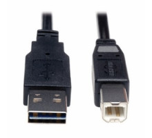 TRIPP LITE UR022-006        Universal Reversible USB 2.0 Hi-Speed Cable Reversible A to B M/M , 6-ft.
