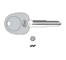 KABA ILCO CORP  HY022-PT NP               Vehicle Key Blank, Transponder Key, Natural Nickel Silver, For Hyundai