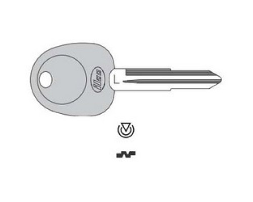 KABA ILCO CORP  HY022-PT NP               Vehicle Key Blank, Transponder Key, Natural Nickel Silver, For Hyundai