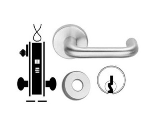 SCHLAGE ALLEGION BRAND  L9092PEL 03A 626 C 12/24VDC        Door Mortise Lock, Keyed, Electrically Locking, C Keyway, 12/24 Volt DC, 2-13/16