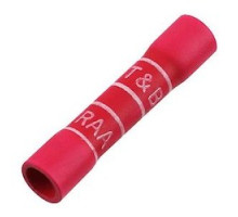 THOMAS & BETTS  RAA217-170M               Expanded Vinyl Insulated Butt Splice, Length 1.13in, Width 0.25in, Max Insulation Diameter 0.170, Wire Range #22-#18 AWG, Red, Copper, Tin Plated, On Mylar Tape, 1,000 Pack