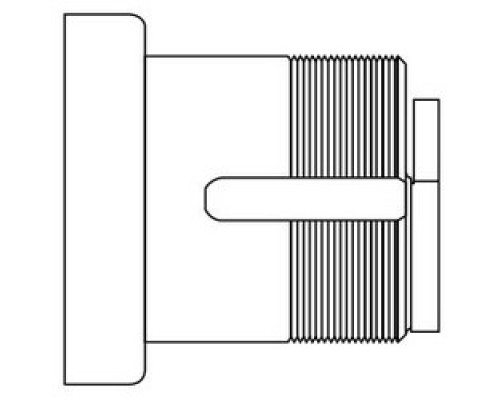 SCHLAGE ALLEGION BRAND  26-064 626        Door Lock Cylinder Housing, Satin Chrome, With Straight Cam, Without Core