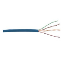 LIBERTY AV 24-4P-P-L5-EN-BLU        Liberty Brand Category 5 Enhanced Cable Features: 24 AWG Solid Bare Copper Conductors FEP, Fluorinated Ethylene Propylene teflon tm  Color Striping On White Conductors Varying Lay Twisted Pairs
