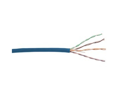 LIBERTY AV 24-4P-P-L5-EN-BLU        Liberty Brand Category 5 Enhanced Cable Features: 24 AWG Solid Bare Copper Conductors FEP, Fluorinated Ethylene Propylene teflon tm  Color Striping On White Conductors Varying Lay Twisted Pairs