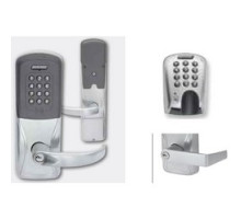 SCHLAGE ALLEGION BRAND  AD400-993R70MGK-RHO-626-P-C-RHR 4B 134        Electronic Door Lock, Rim/CVC/CVR Exit Trim Chassis, Magnetic Stripe, Keypad, Right Hand Reverse, Rhodes Lever, Satin Chrome, With 6-Pin Cylinder, For Class/Stor