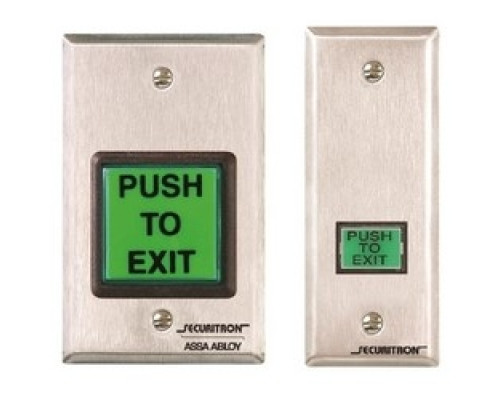SECURITRON MAGNALOCK CORP  EEB2               Emergency Exit Button, 1-Gang, SPST, 12/24 Volt DC, With 30 Second Timer and Green/Red/Handicap Lens